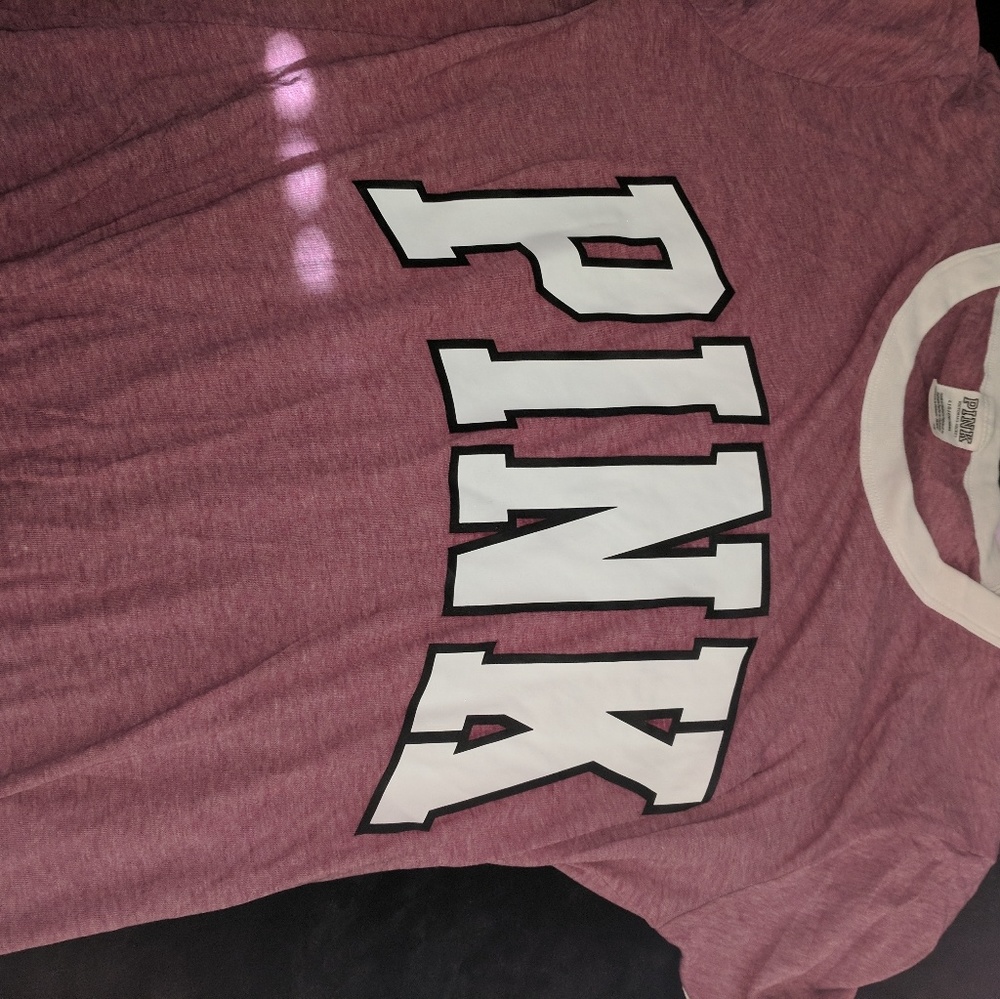Vs pink ringer tee